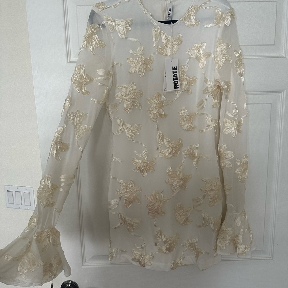 Rotate Sheer Floral Dress